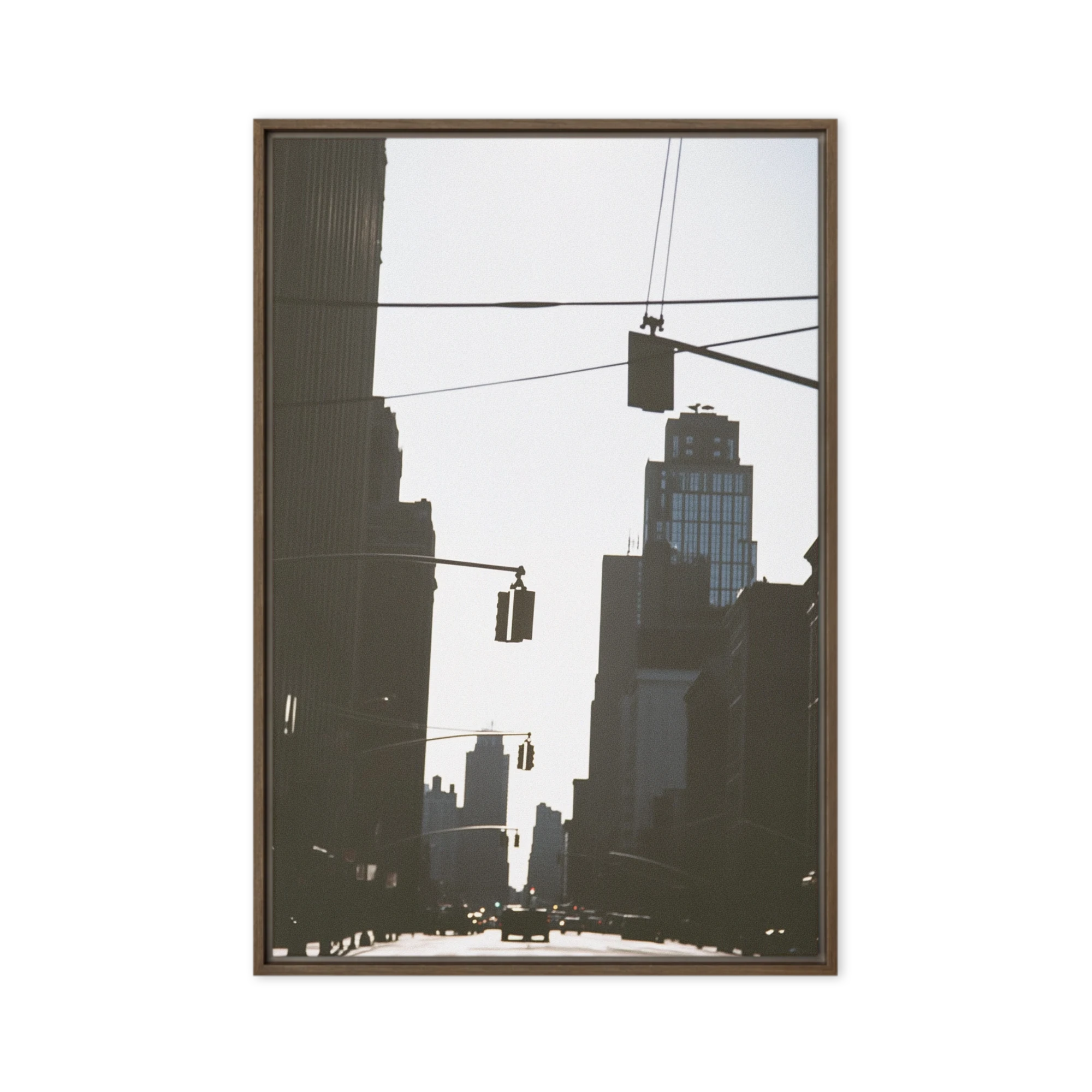 Cityscape Silhouette in Black and White