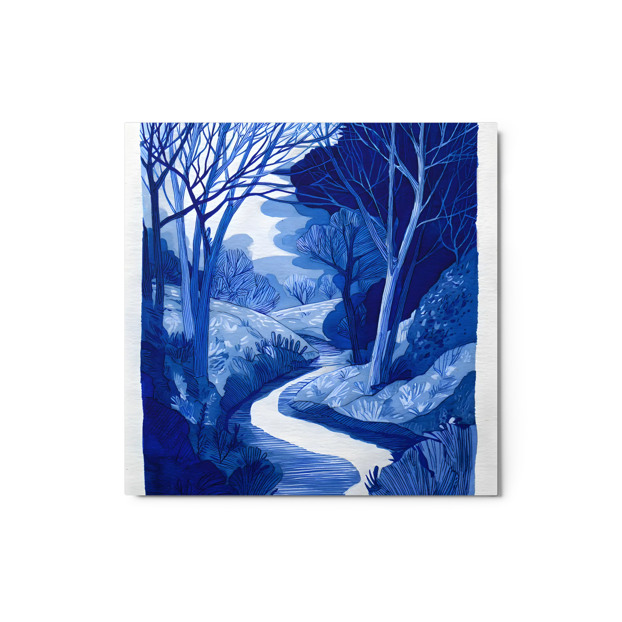 Tranquil Blue Forest Path