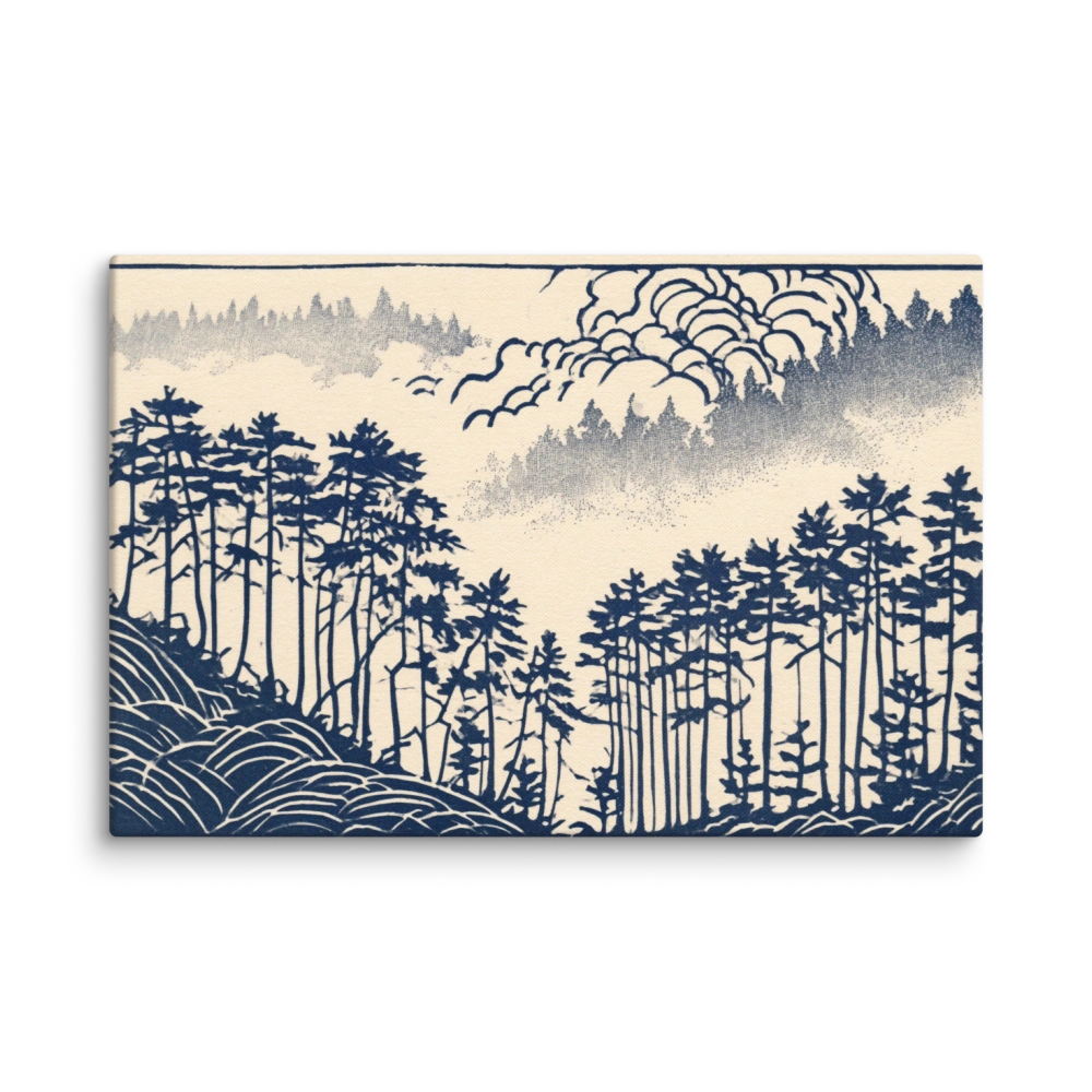 Indigo Woodblock Wall Art — Chisel and indigo ink