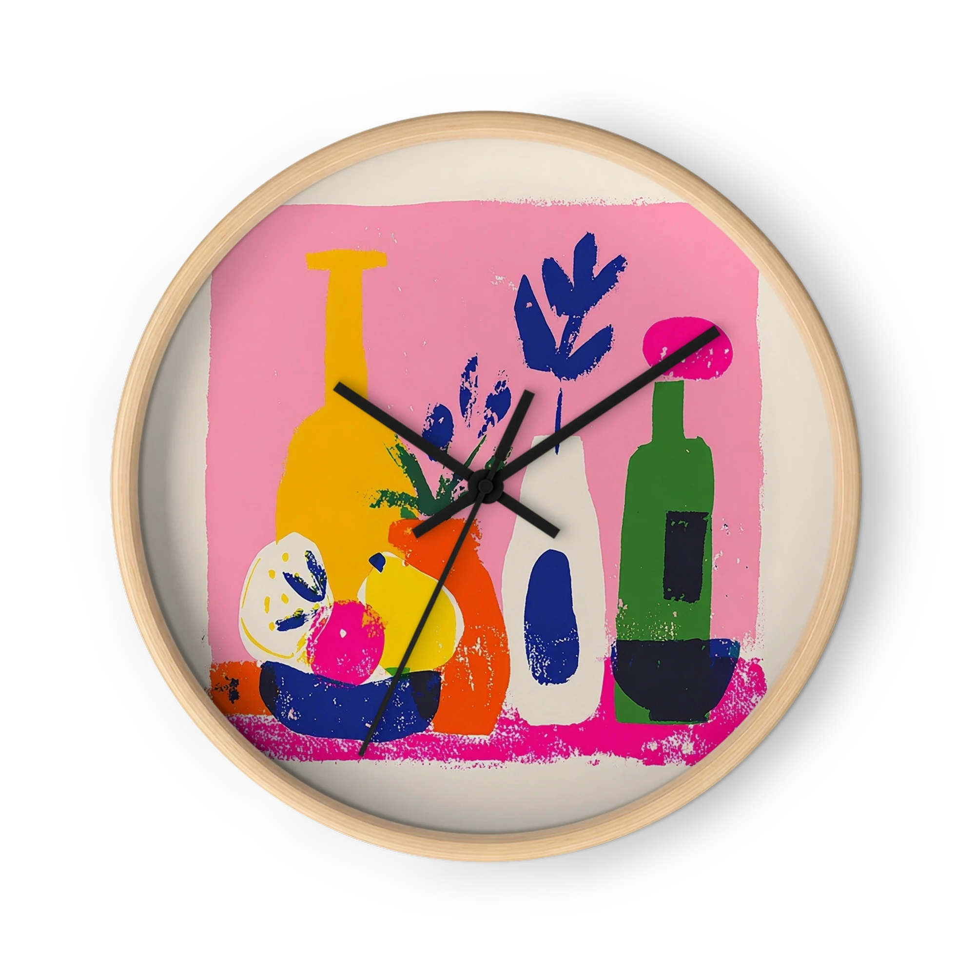 Vibrant Vases and Fruit