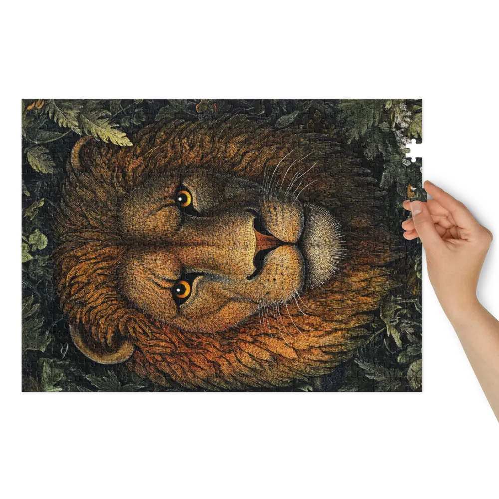 Olhar do Rei da Selva 
 Puzzle em caixa de metal