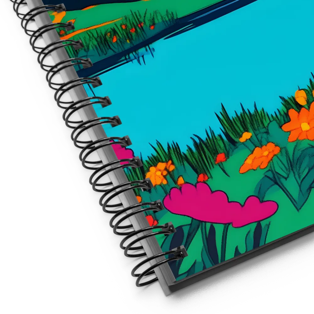 Vivid Sunset Lake 
 Spiral Notebook | 140 pages