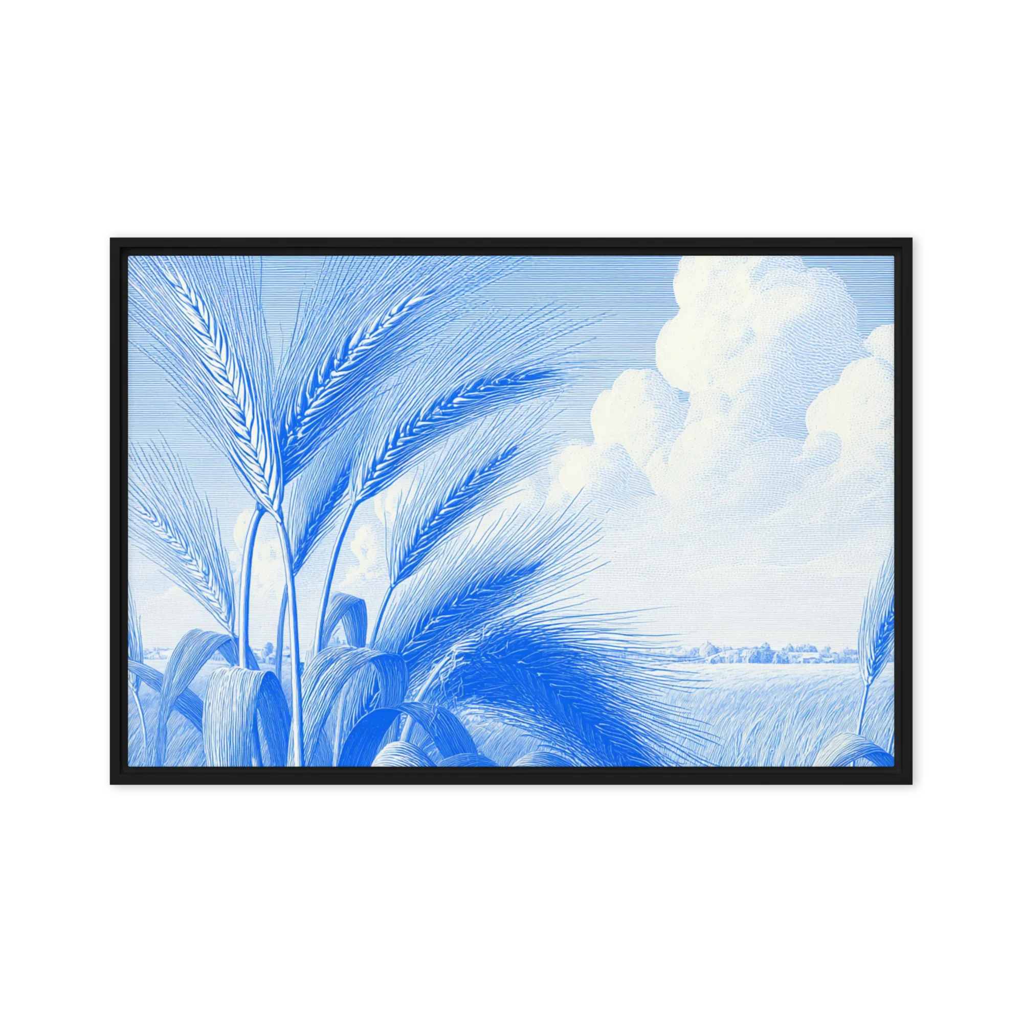 Azure Harvest 
 Canvas with White Frame