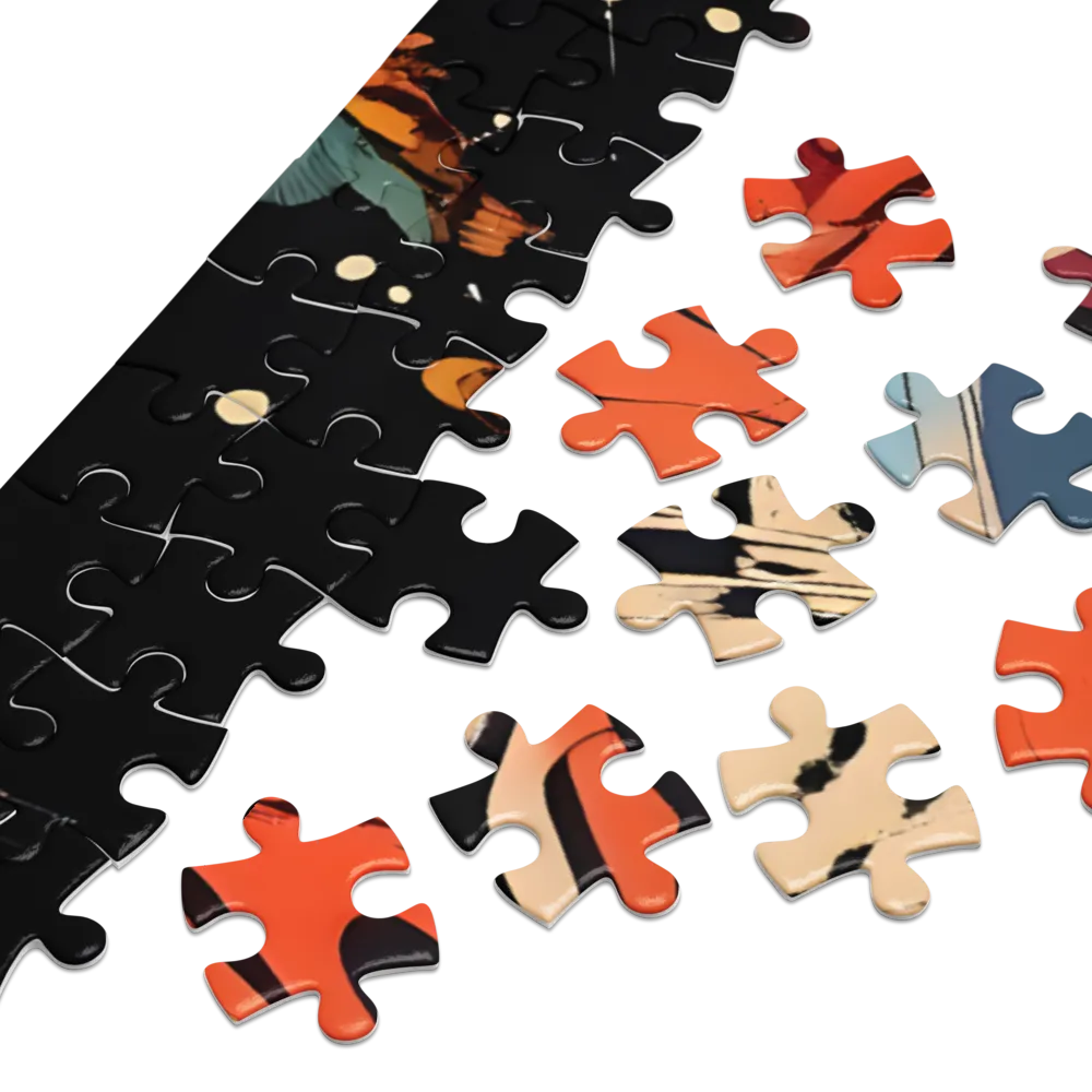 Tigre Rugindo Neo-Ukiyo-e 
 Puzzle em caixa de metal