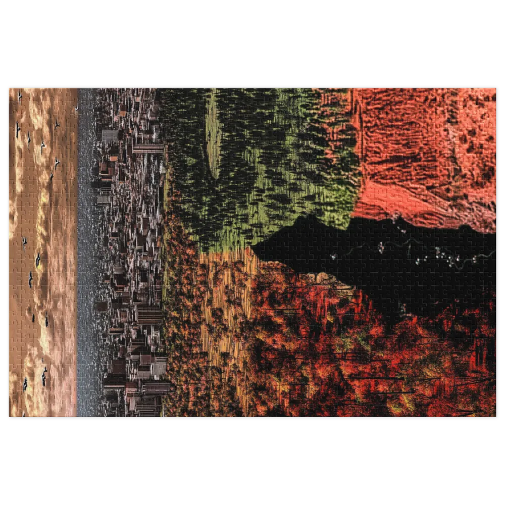 Contrasting Realms 
 Jigsaw Puzzle in Tin Box