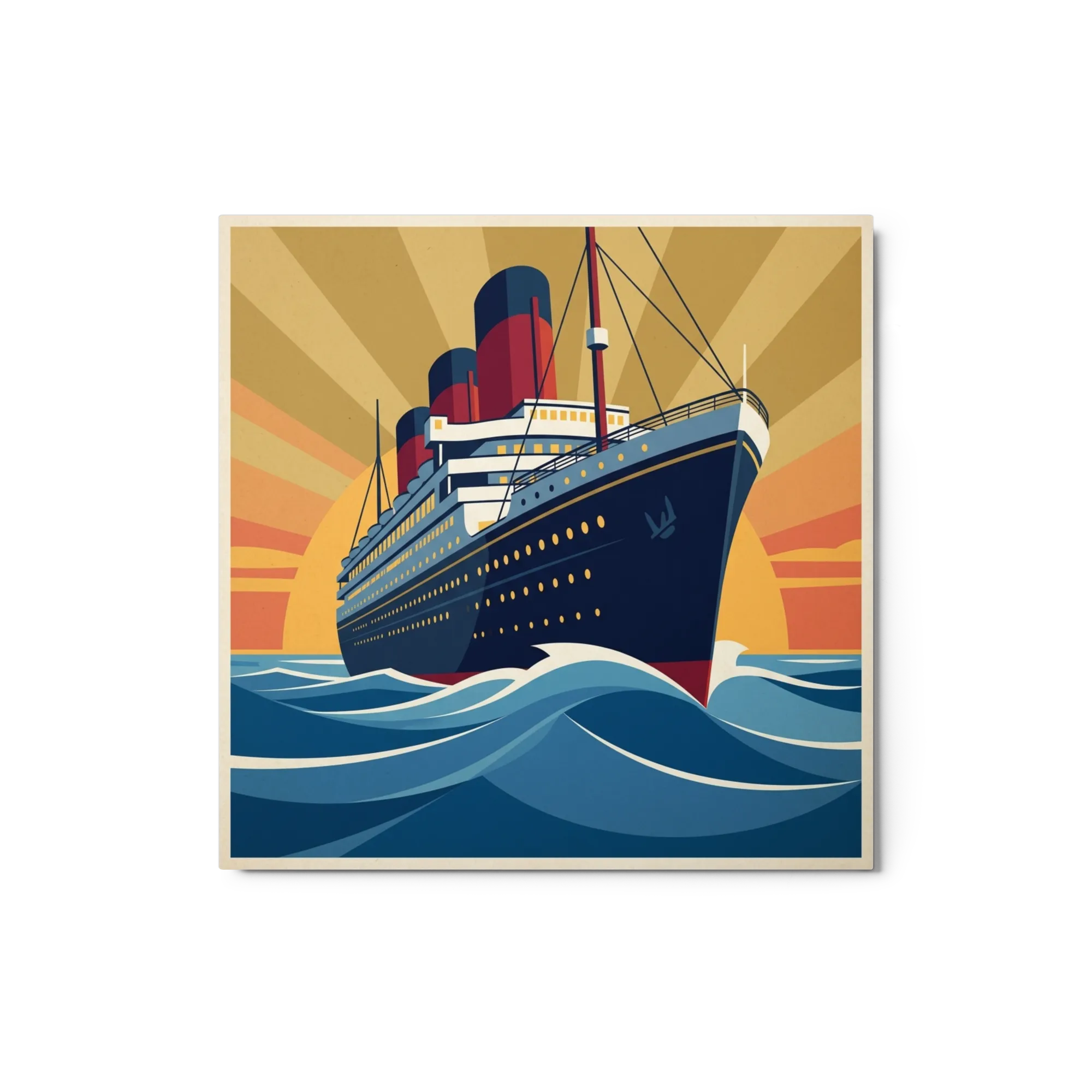 Ocean Voyage Sunset 
 Canvas | 26″x 26″