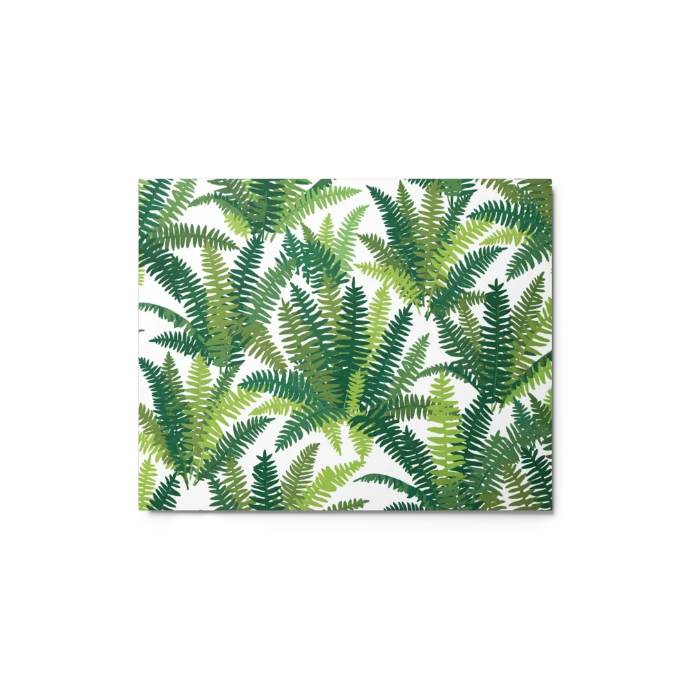 Verdant Fern Fronds 
 Canvas with White Frame