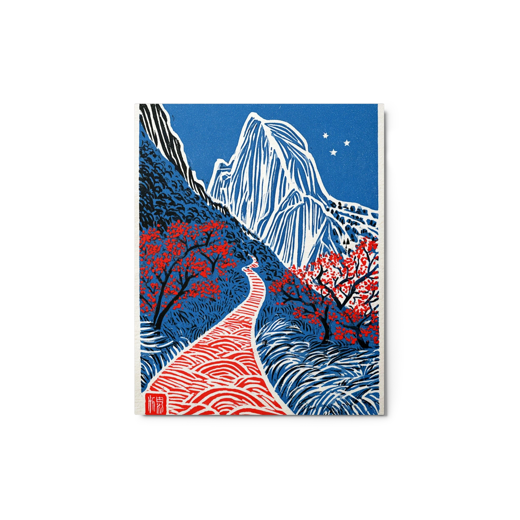 Half Dome in Red and Blue