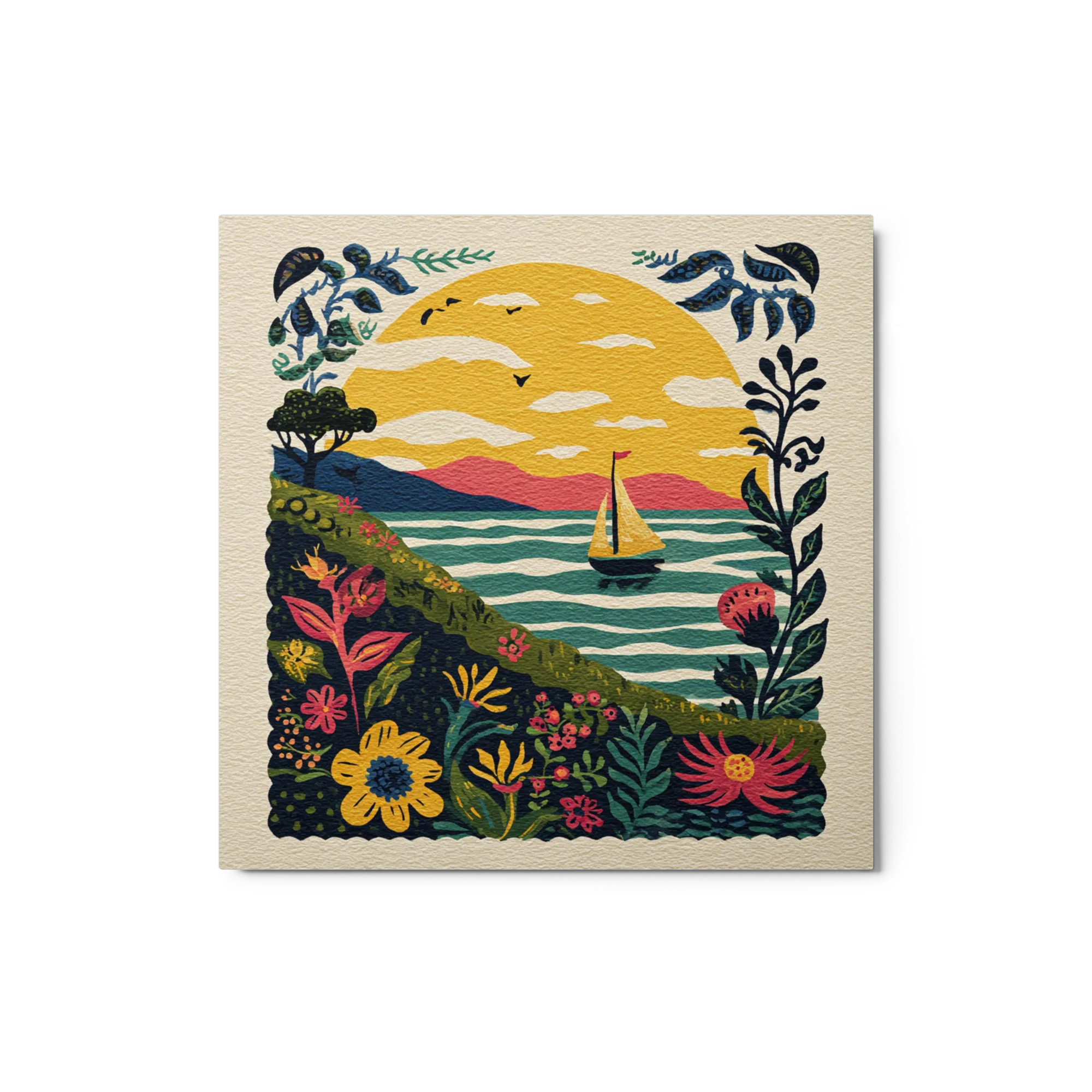 Sunset Sailboat Garden
