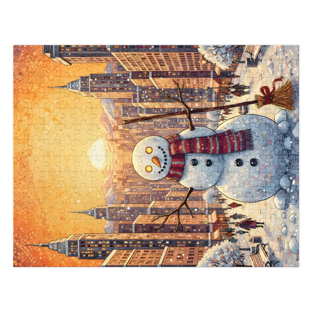 Golden City Snowman | Jigsaw Puzzles