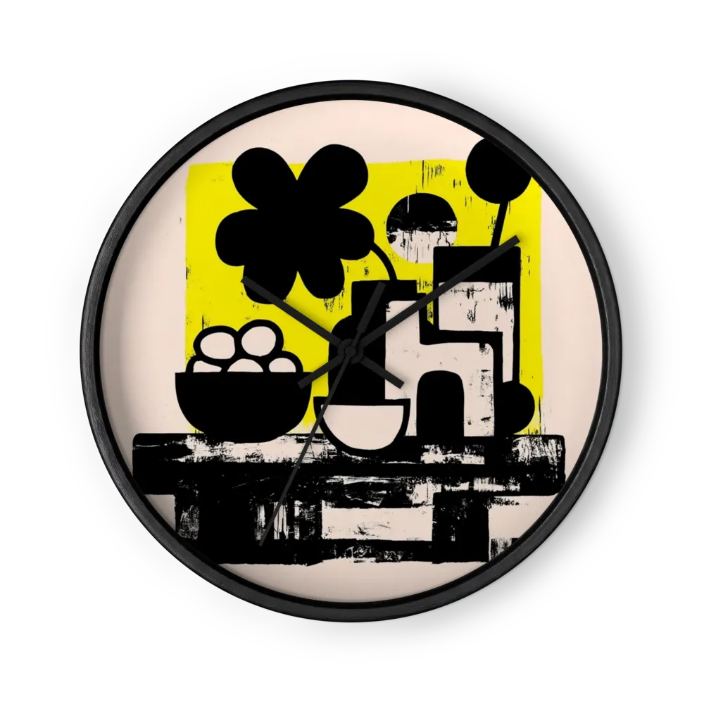 Yellow Canvas Still Life | Wall Clock