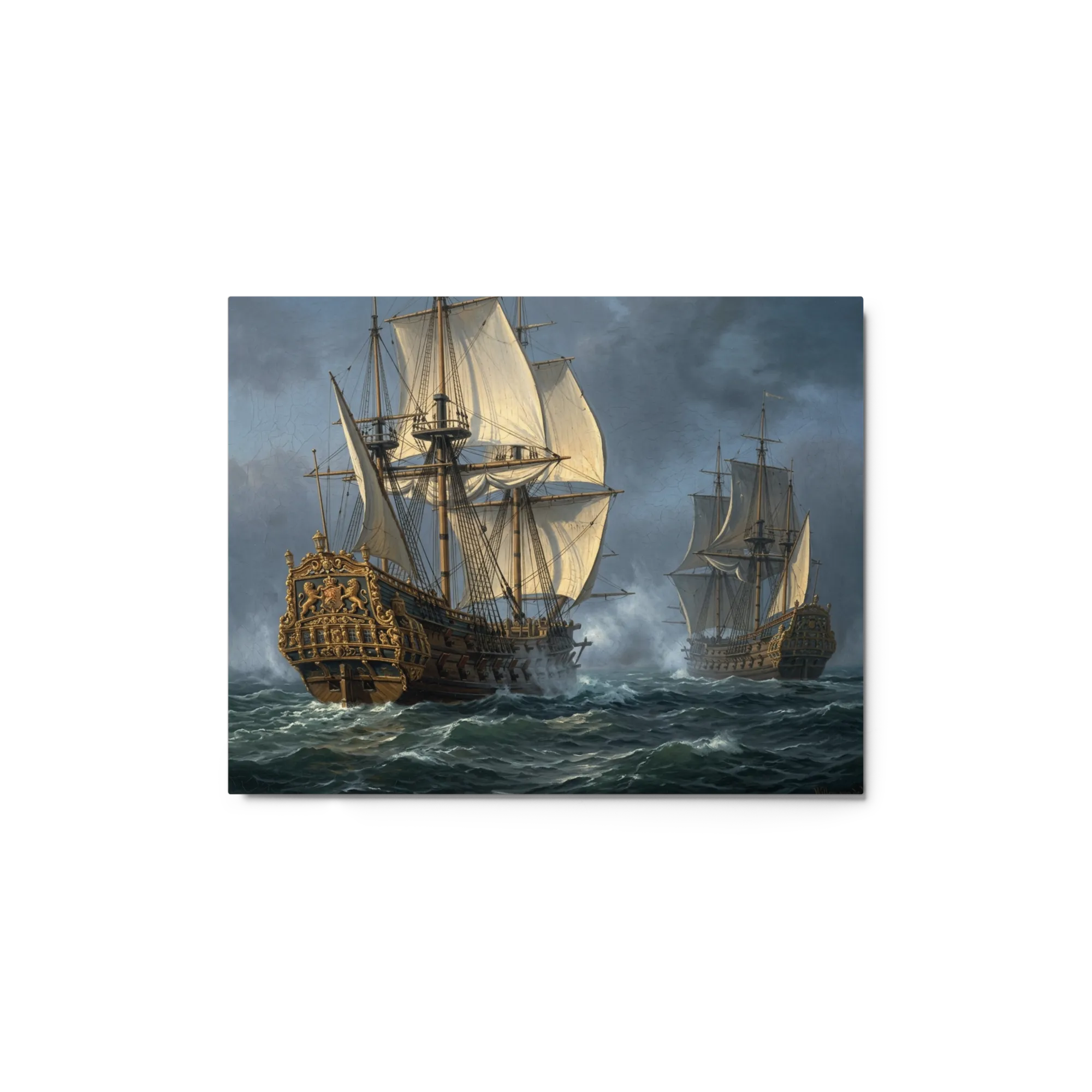Sailing Ships in Stormy Seas
