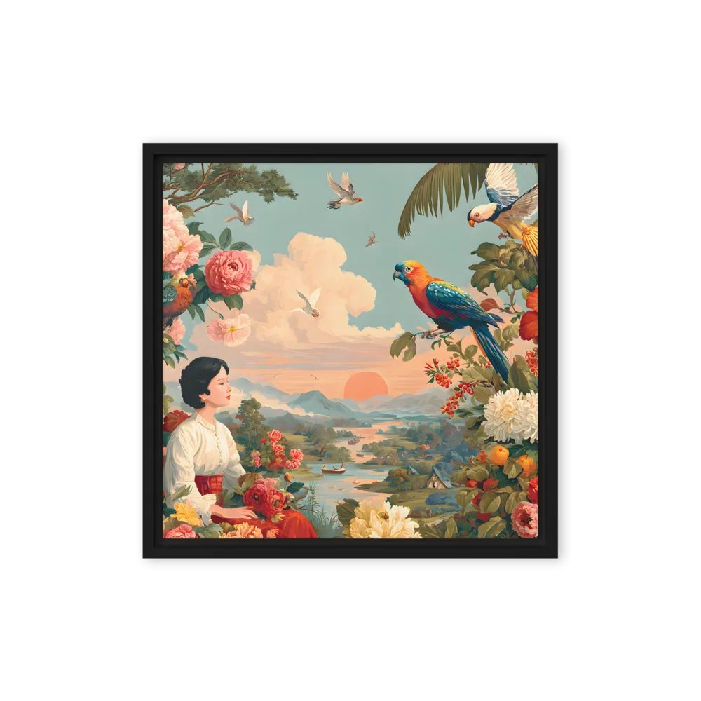 Woodblock gardens under heavy drapery — Relief-carved willow