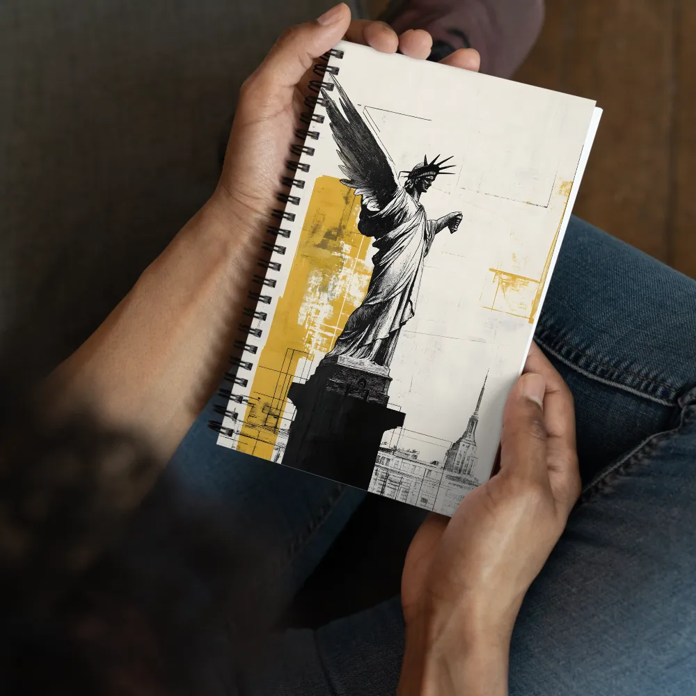 Winged Liberty: Urban Engraving 
 Spiral Notebook | 140 pages