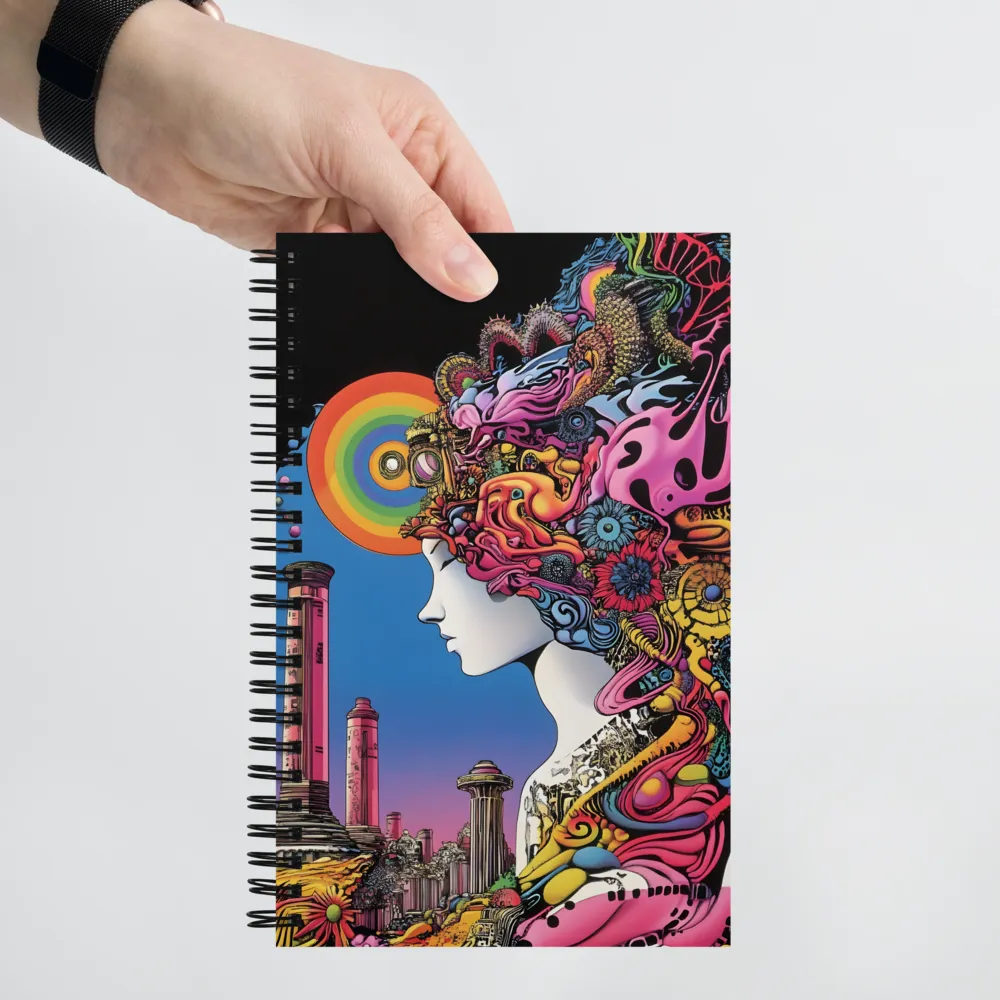 Psychedelic Dreamscape Portrait 
 Spiral Notebook | 140 pages
