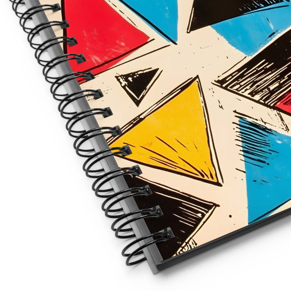 Abstract Geometric Triangles 
 Spiral Notebook | 140 pages