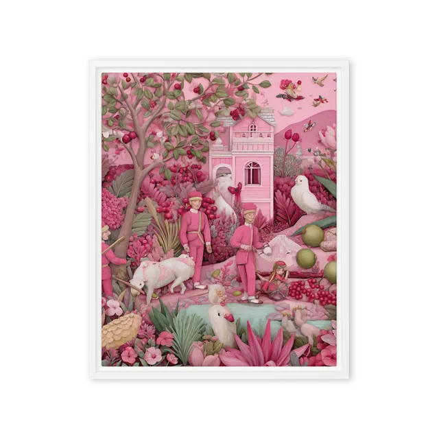 The Whimsical Pink Garden | Art Print
