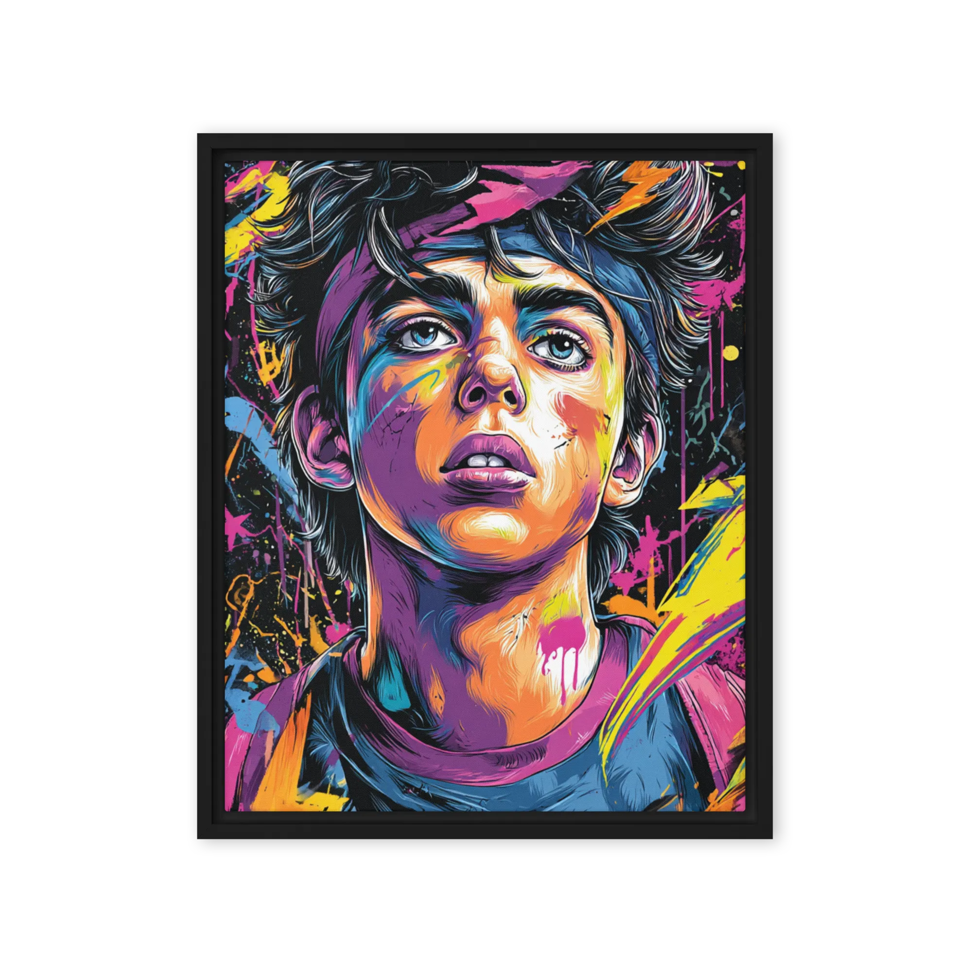 Electric Youth 
 Canvas with Brown Frame