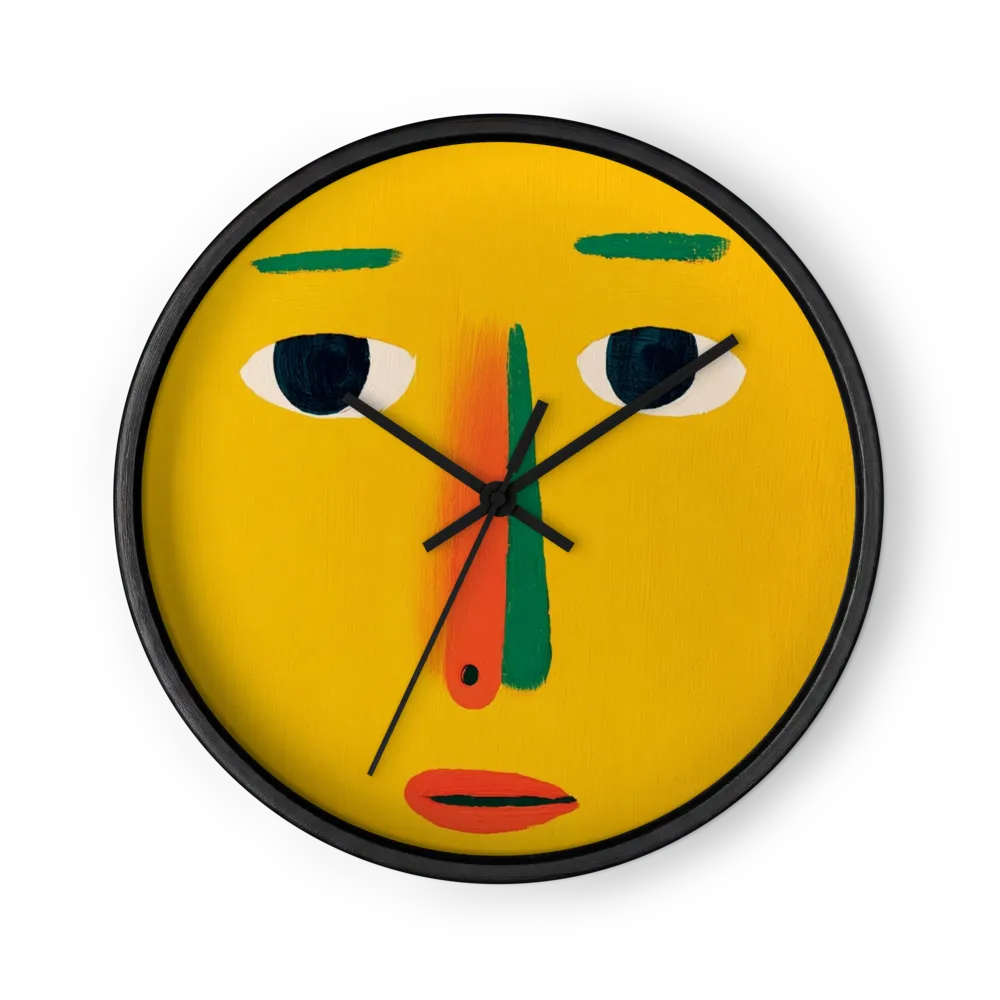 Yellow Canvas Face | Wall Clock
