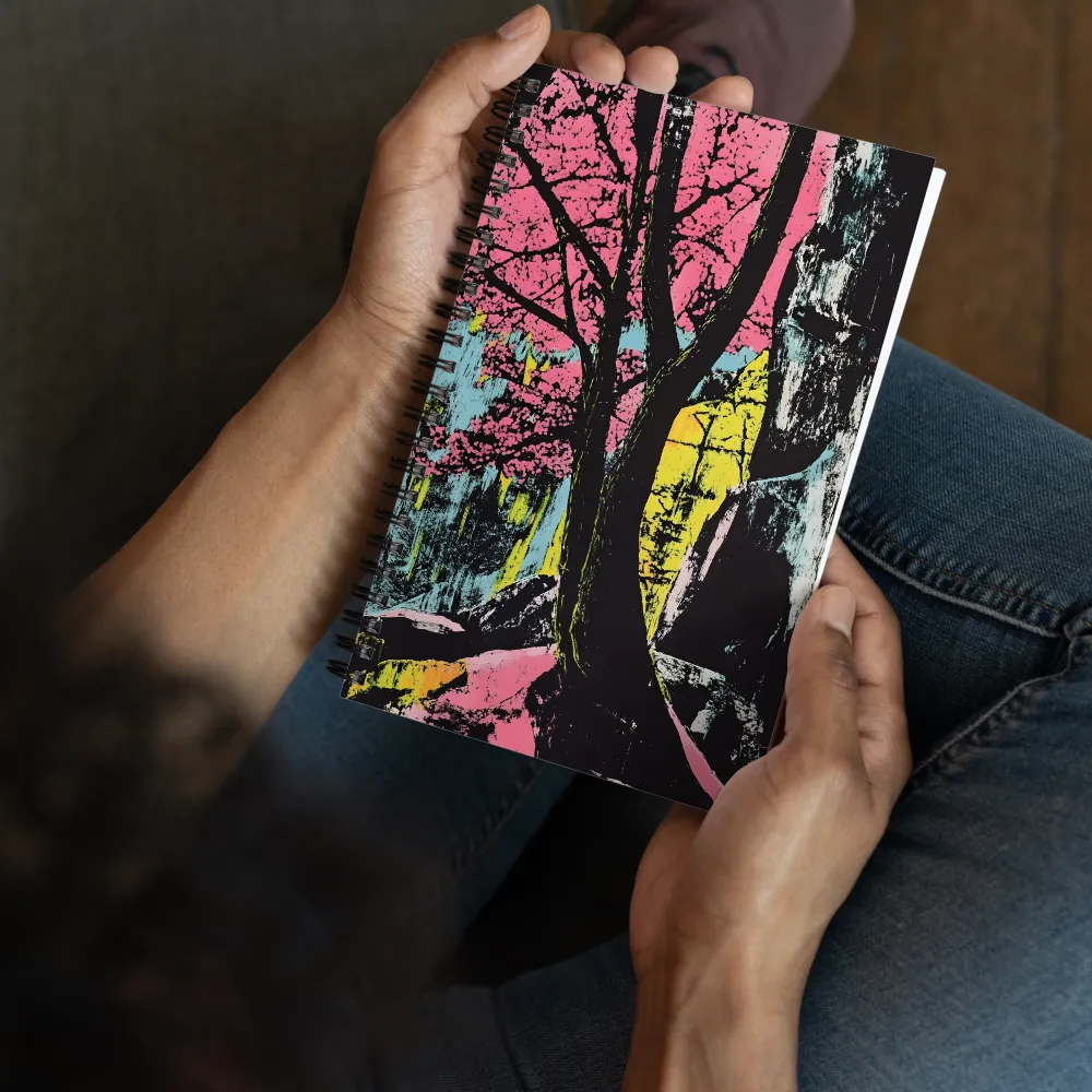 Blossom in Neon Forest 
 Spiral Notebook | 140 pages