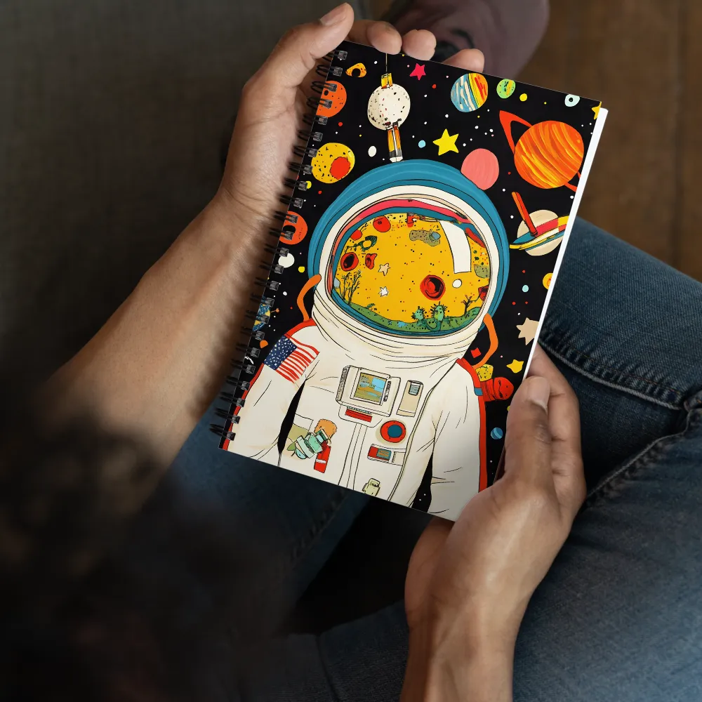 Astronaut's Cosmic Reflection 
 Spiral Notebook | 140 pages