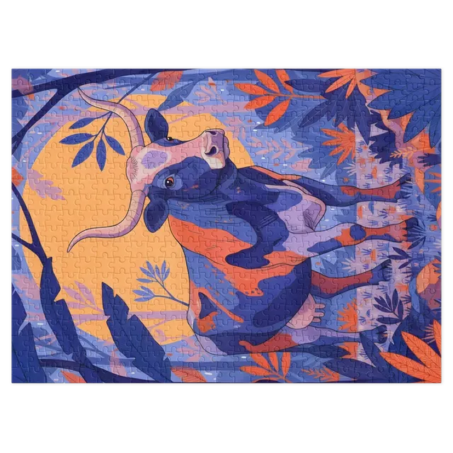 Moonlit Cow | Jigsaw Puzzles