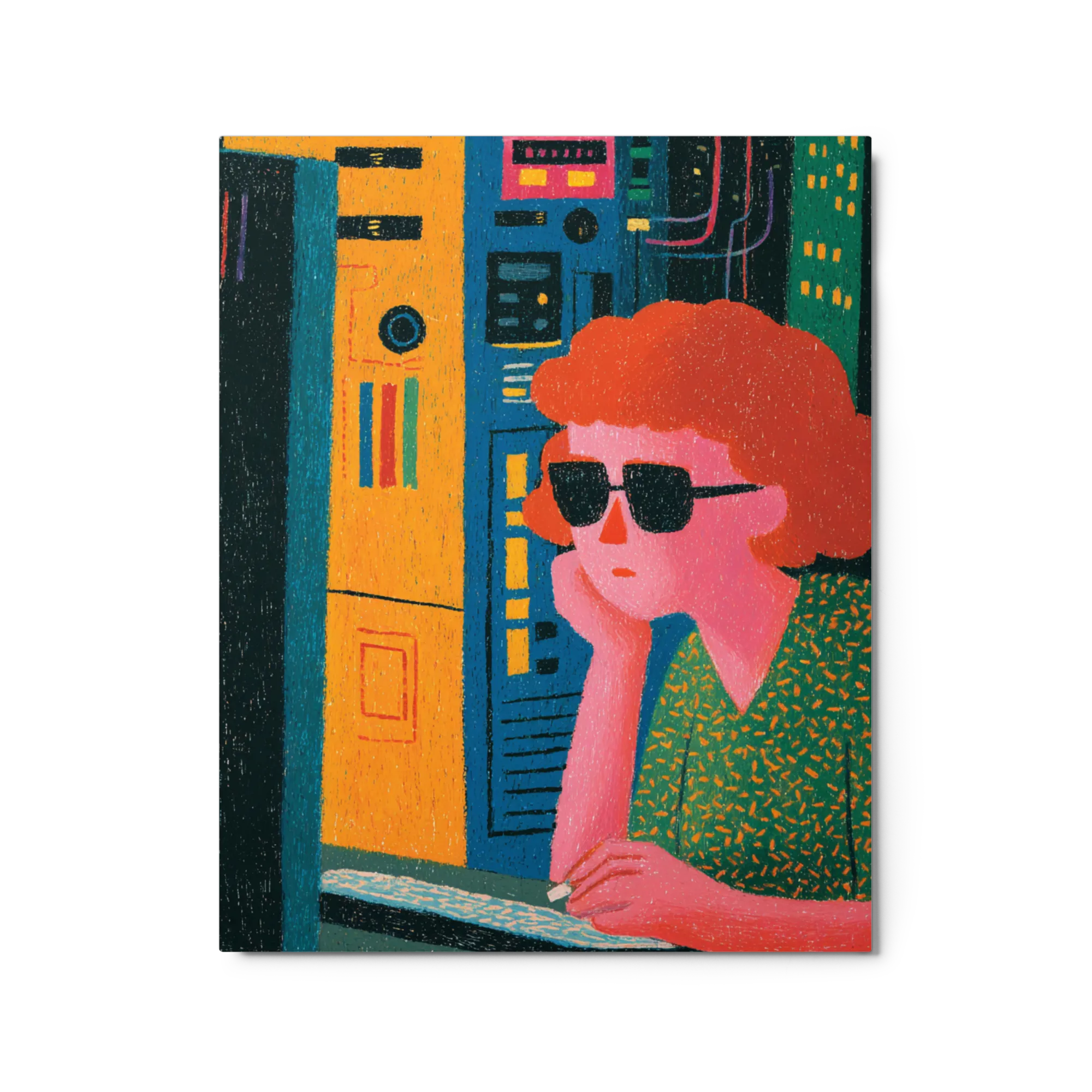 Night Vision 
 Canvas with White Frame