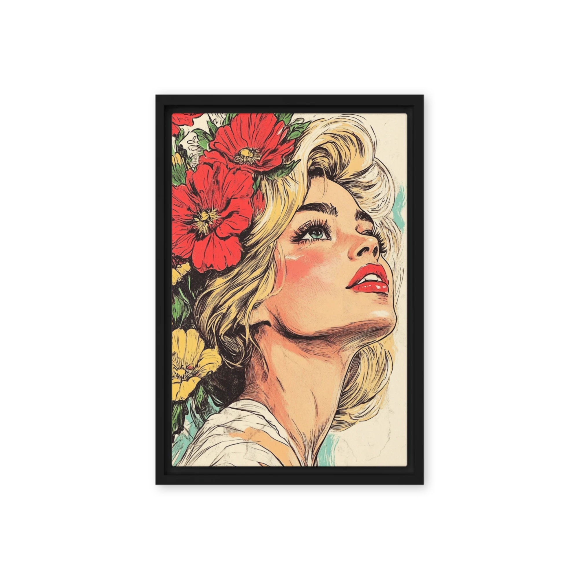 Floral Pop Portrait | Art Print