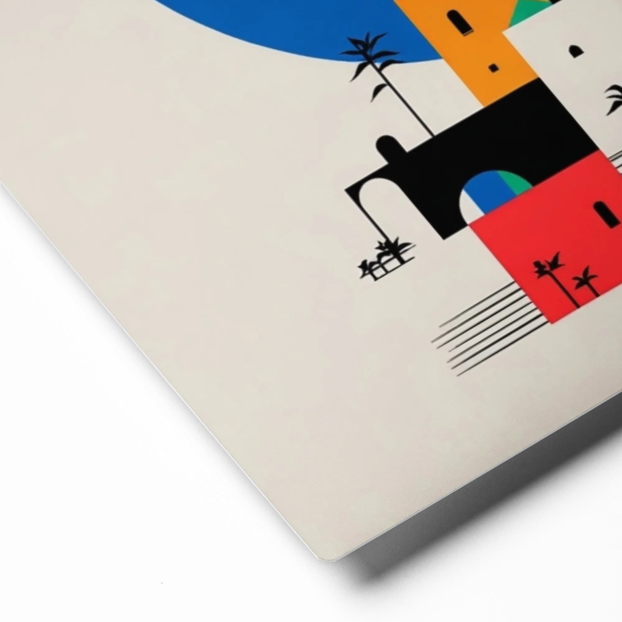 Geometric Village under Sun | Art Print