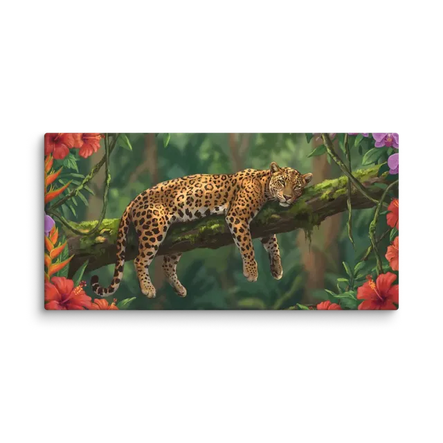 Rainforest Jaguar Slumber | Art Print