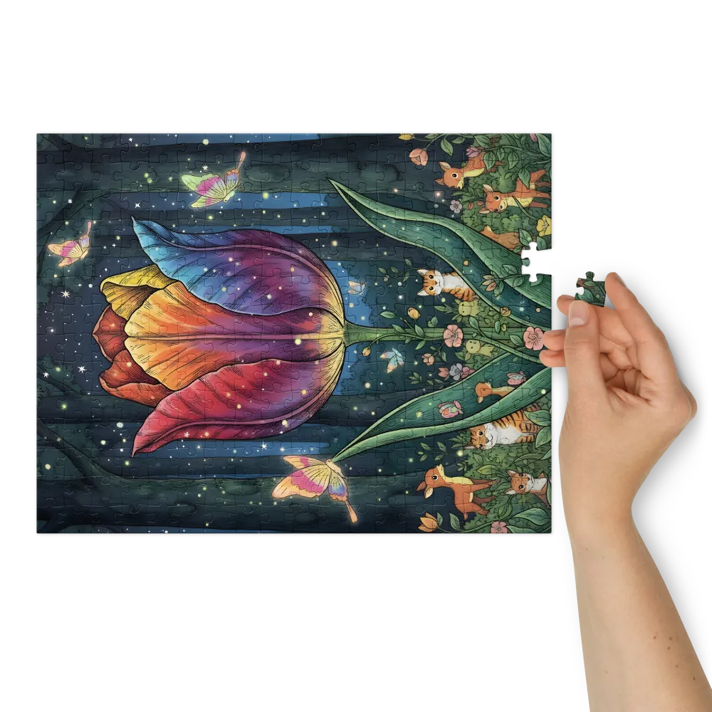 Enchanted Night Tulip | Jigsaw Puzzles