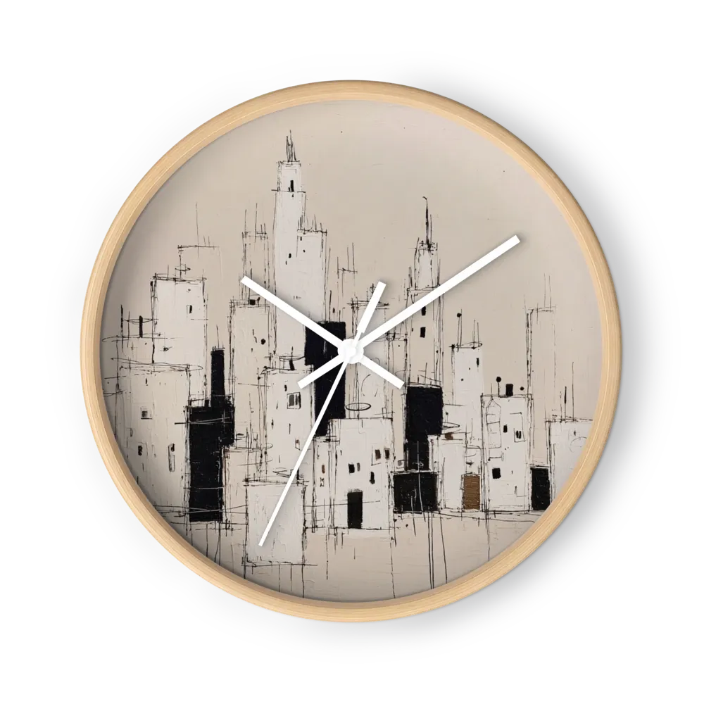 Minimalist Urban Horizon | Wall Clock