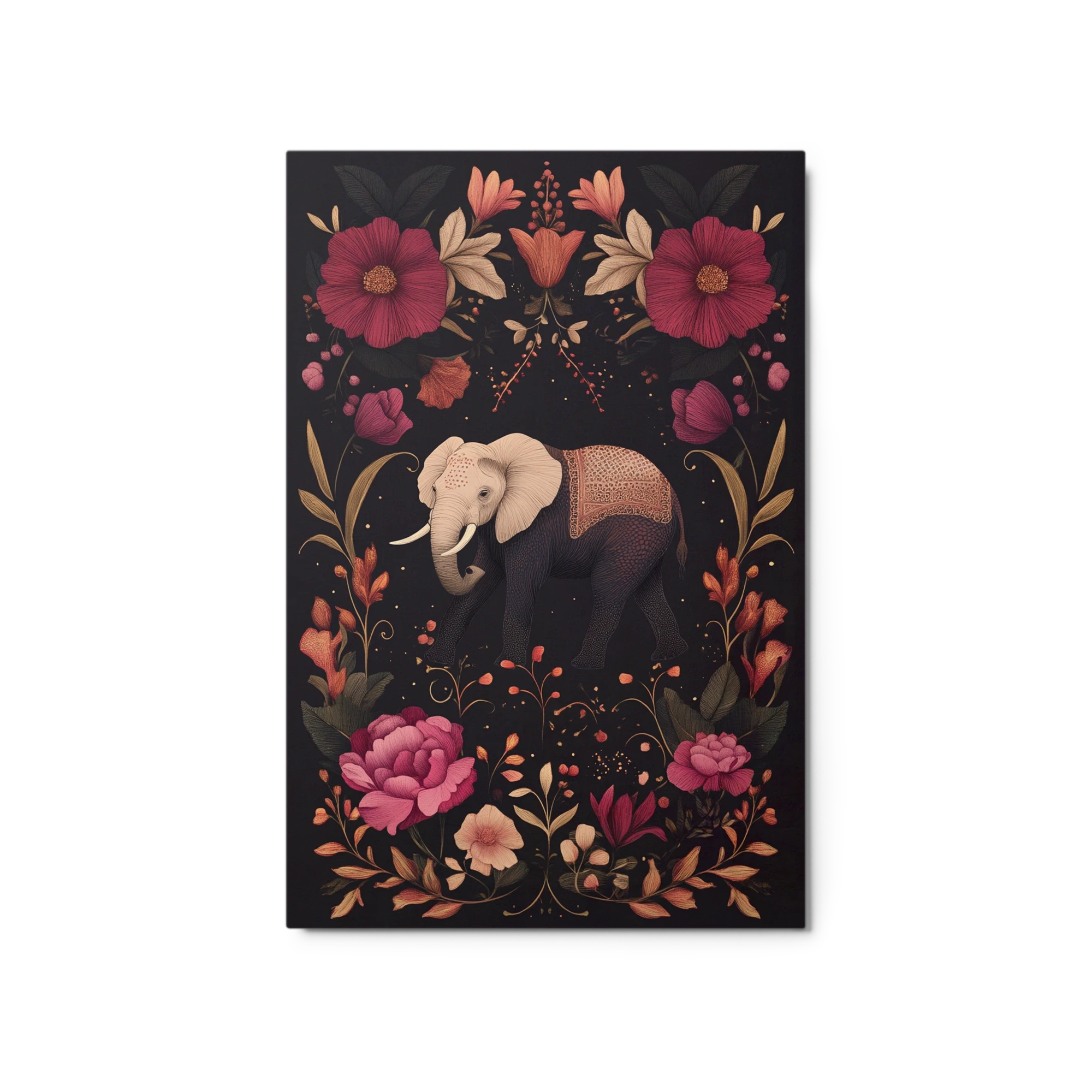 Elephant Surrounded by Flowers