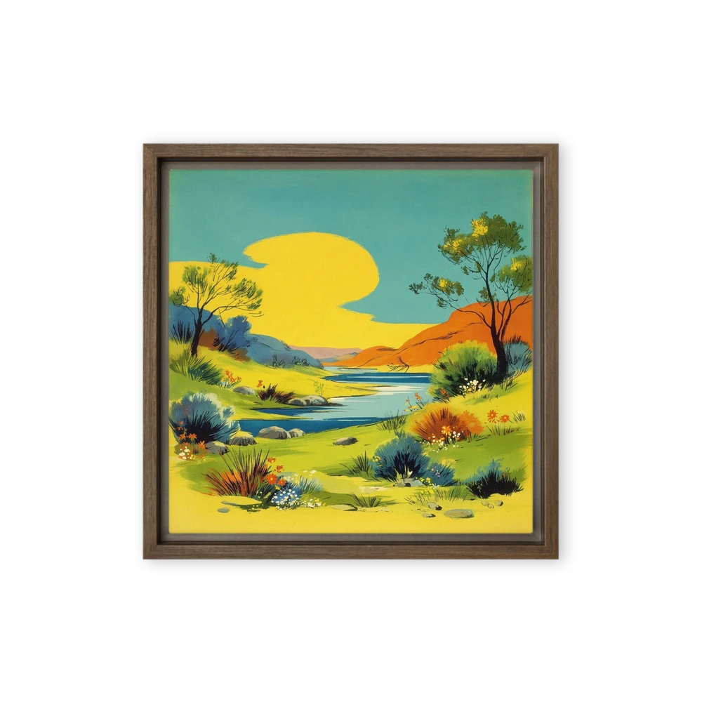 Golden Sun and Winding River | Art Print