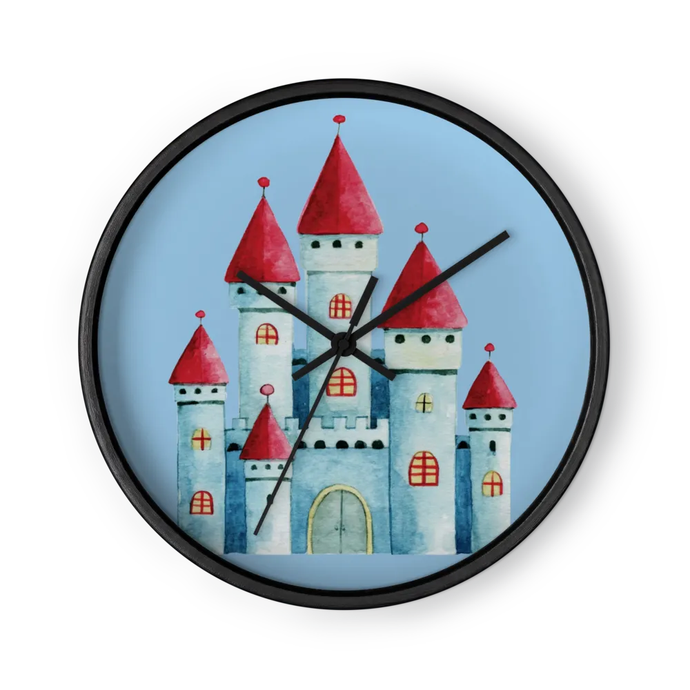 Fairytale Watercolor Castle | Wall Clock