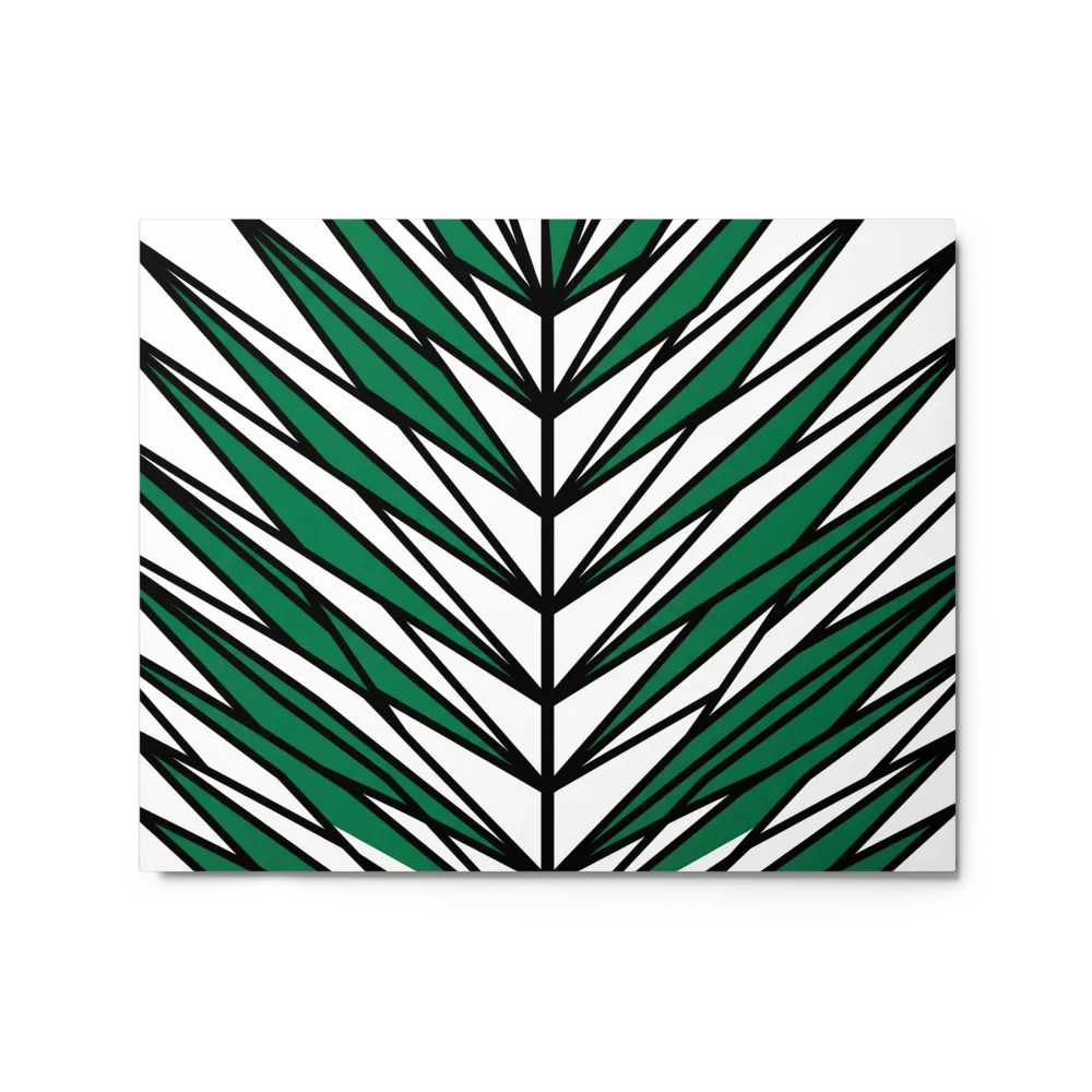 Abstract Leaf Geometry 
 Canvas with Black Frame