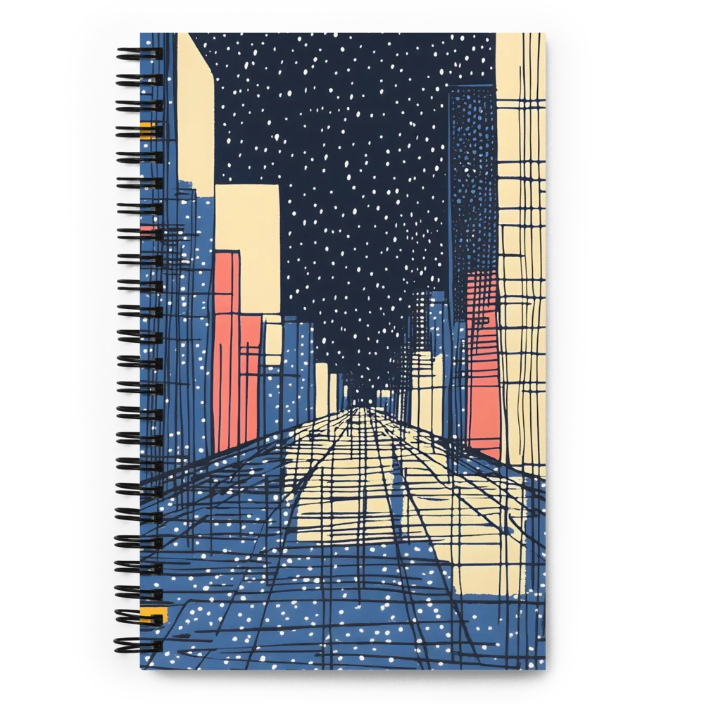 Urban Winter Night 
 Spiral Notebook | 140 pages