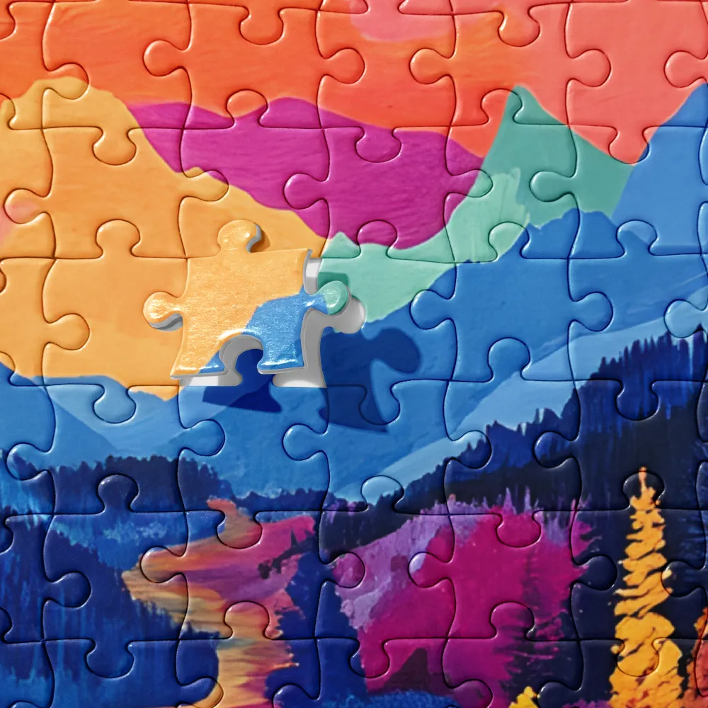 Winding River of Colors 
 Jigsaw Puzzle