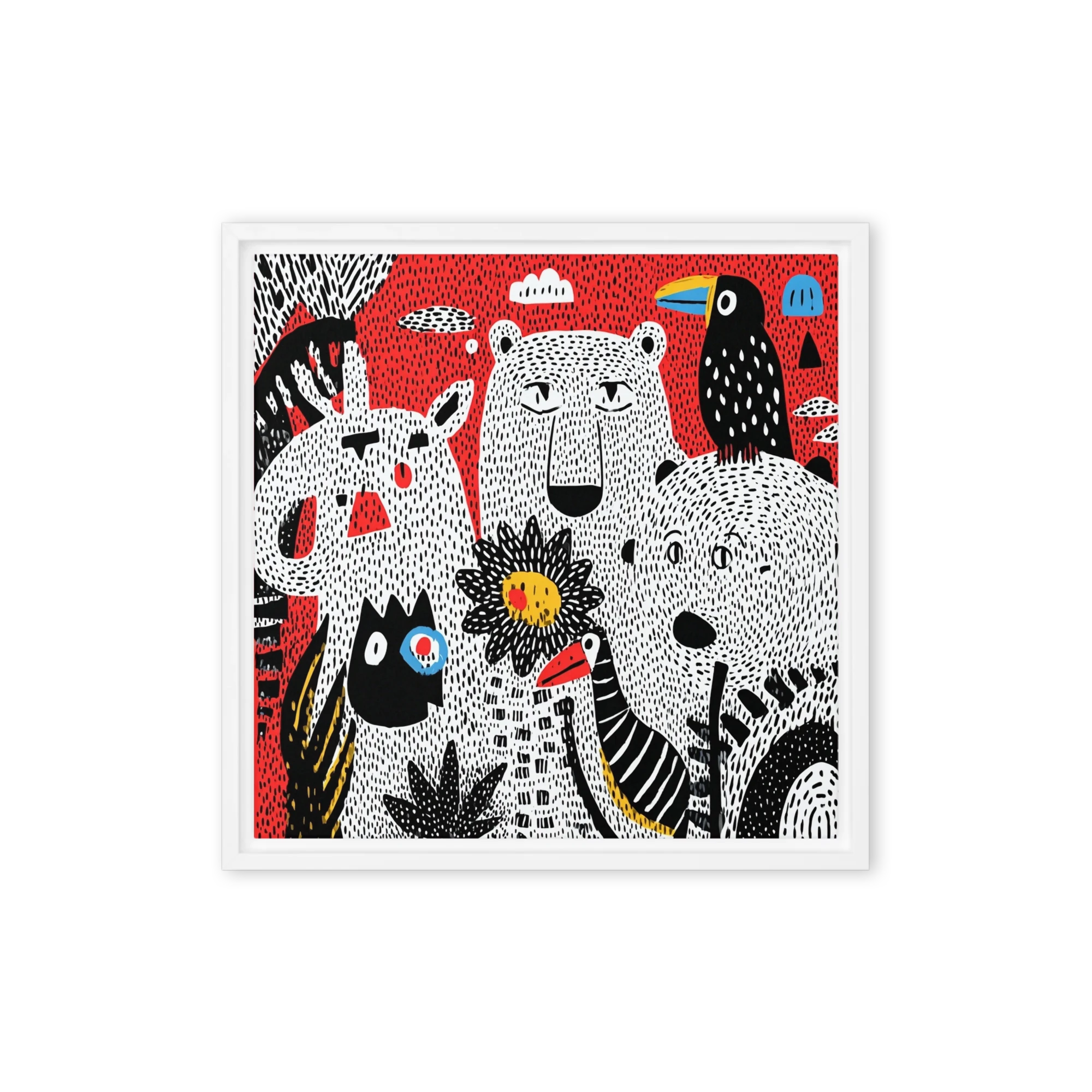 Red Folk Animals