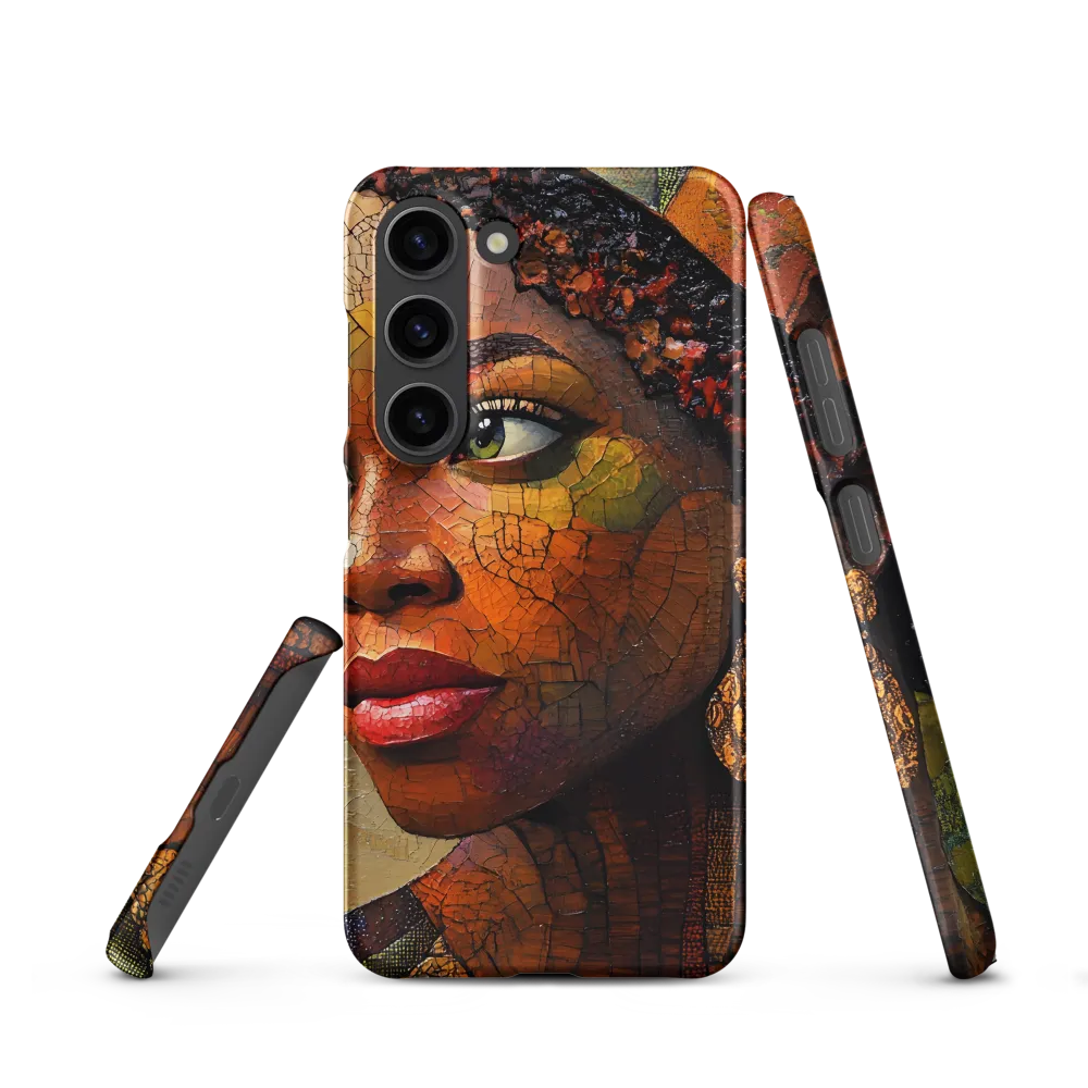 Textured Mixed Media Portrait of a Woman | Phone Case