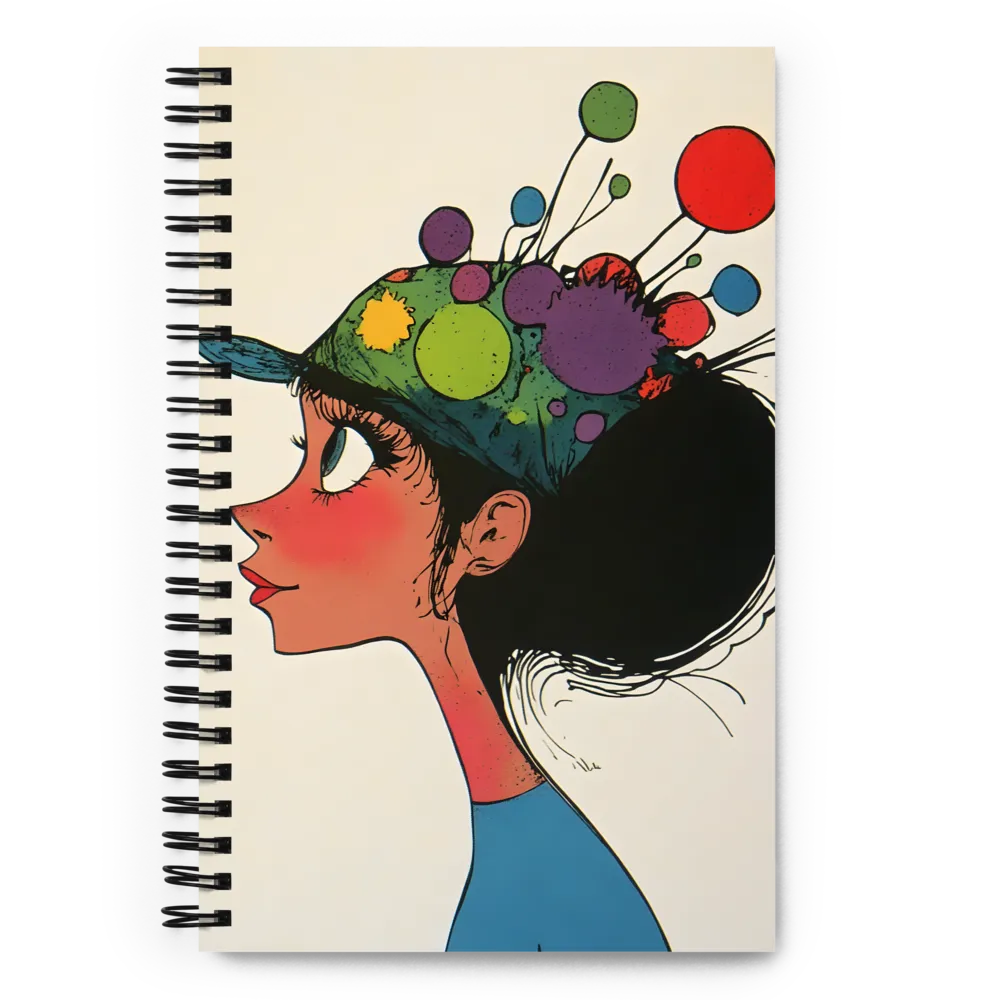 Whimsical Profile Portrait 
 Spiral Notebook | 140 pages
