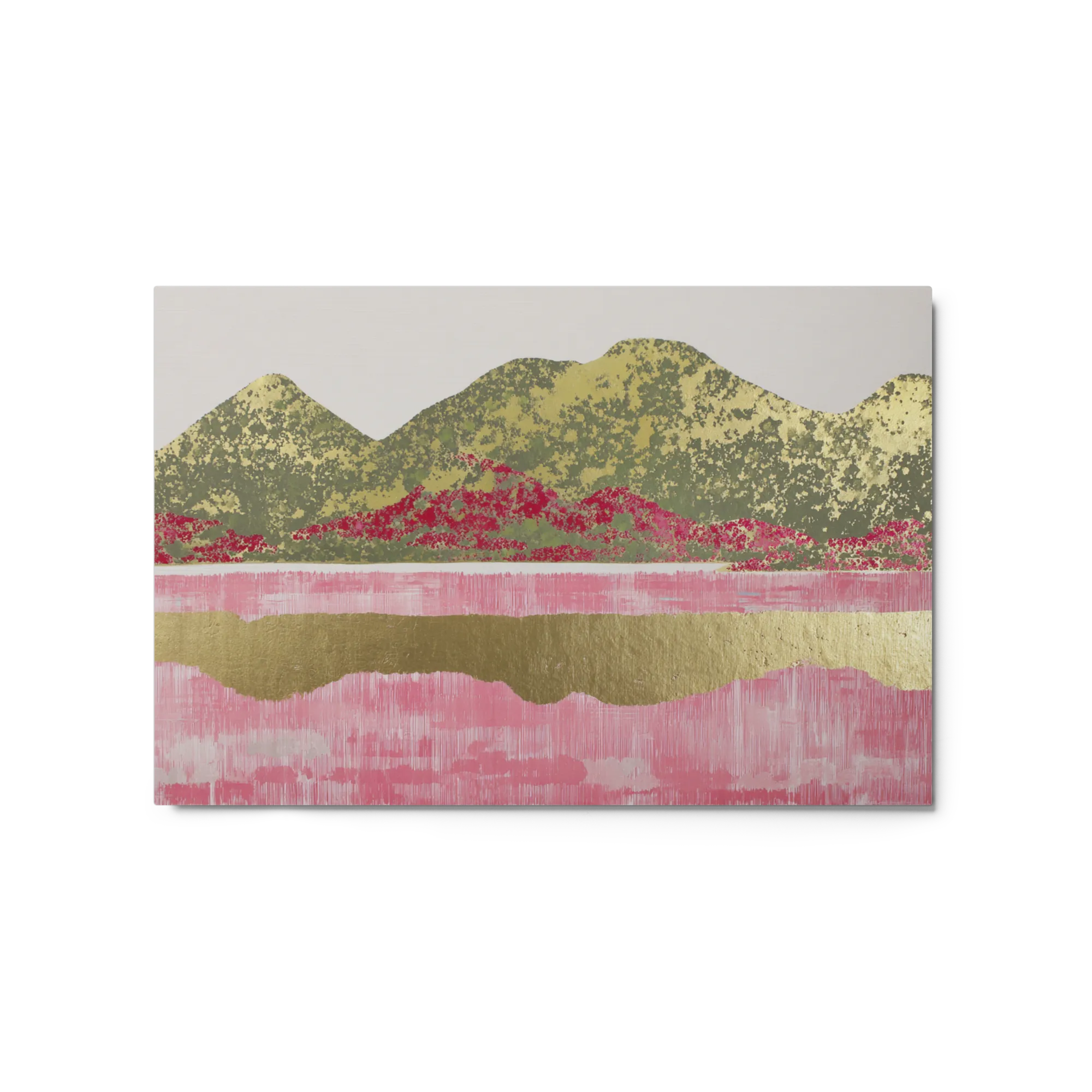 Golden Peaks over Pink Lake