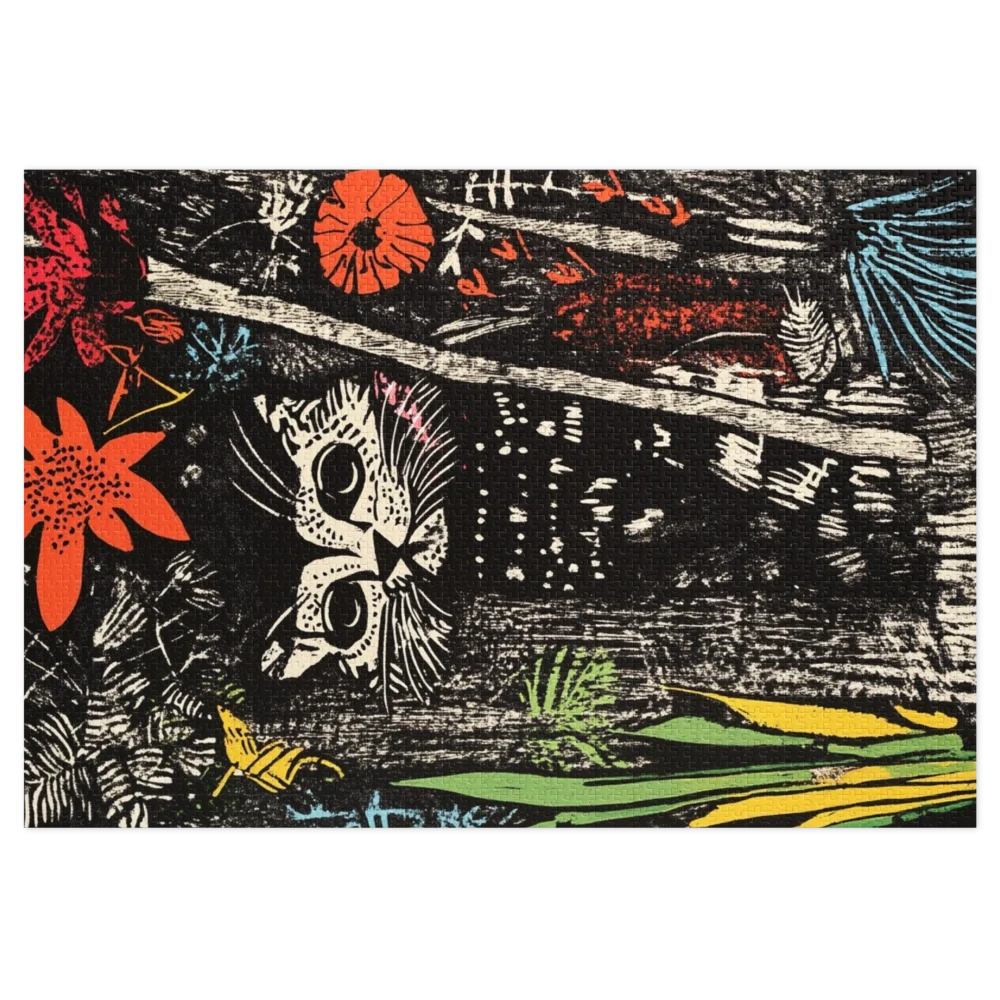 Nocturnal Feline in Garden | Jigsaw Puzzles