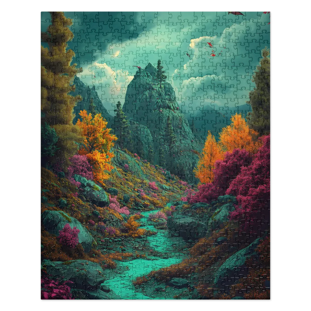 Emerald Stream Valley 
 Jigsaw Puzzle