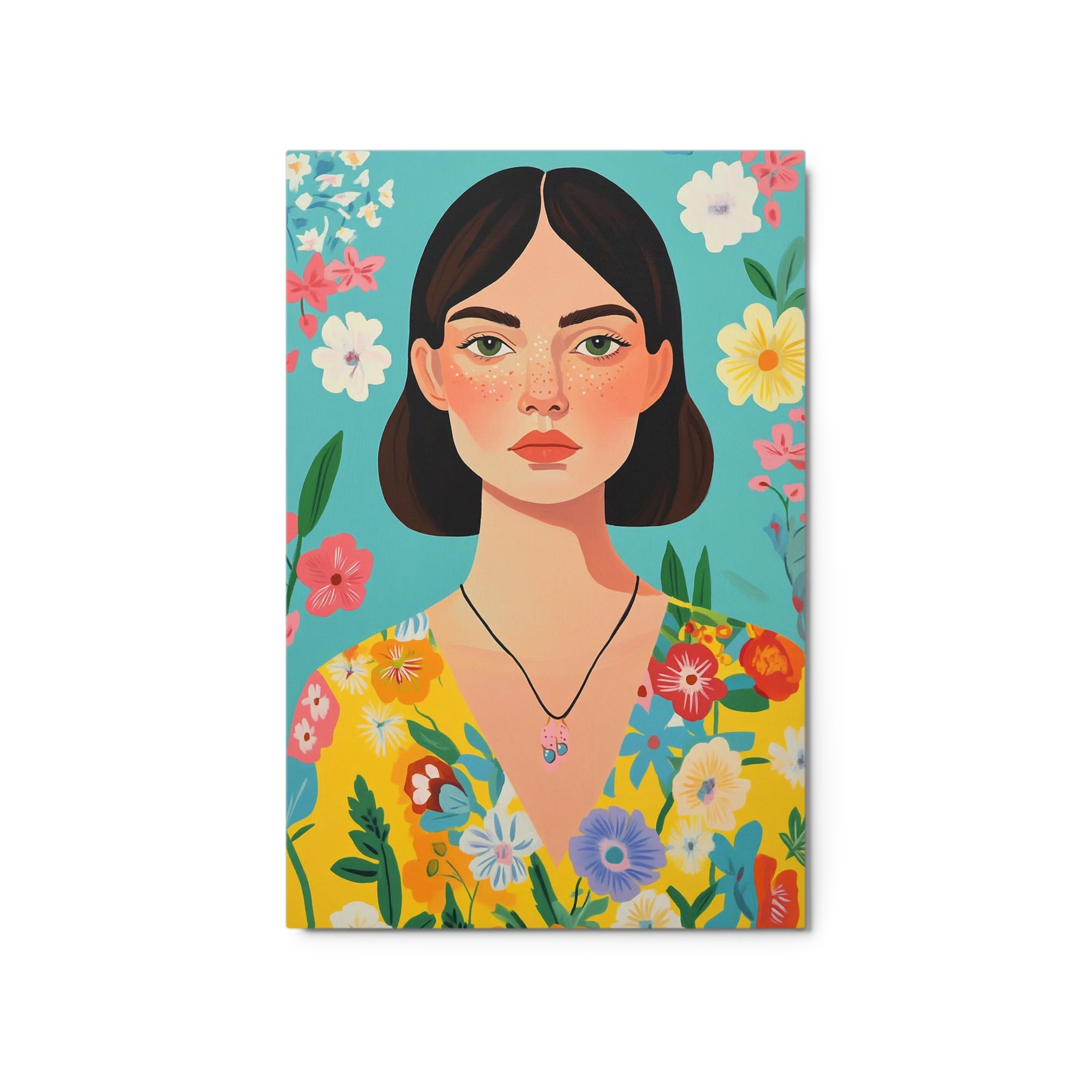Vibrant Floral Portrait of Woman