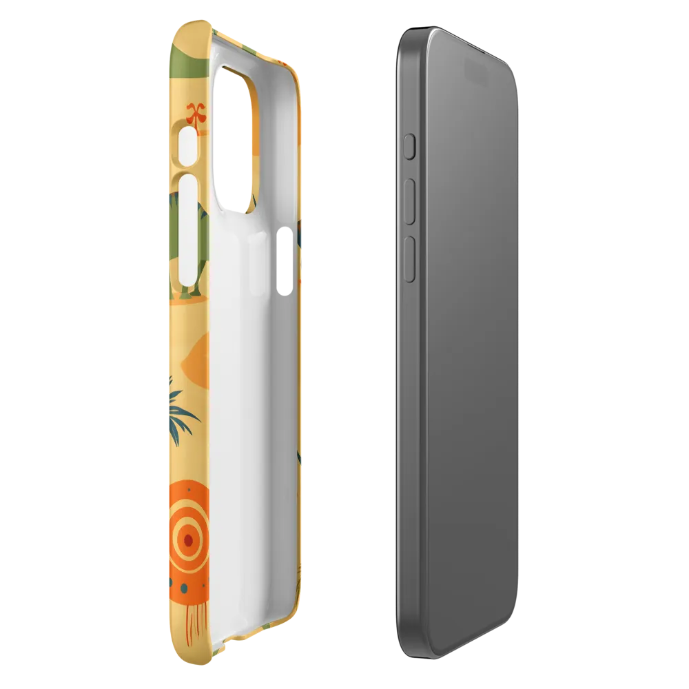 Cartoon Dinosaurs in Desert | Phone Case