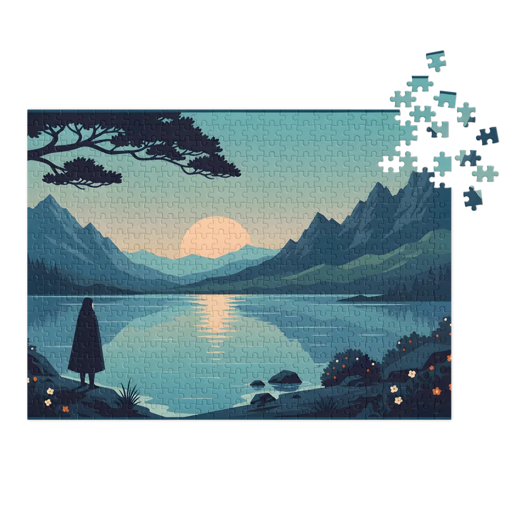Tranquil Mountain Lake Sunset