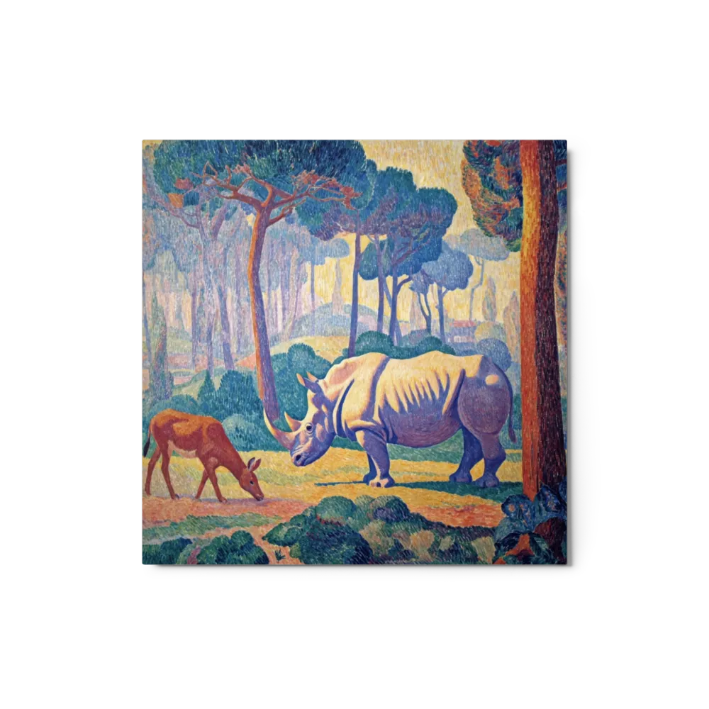 The Golden Rhinoceros 
 Canvas | 8″x 8″