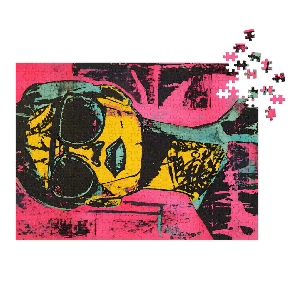 Olhar Neon 
 Puzzle em caixa de metal