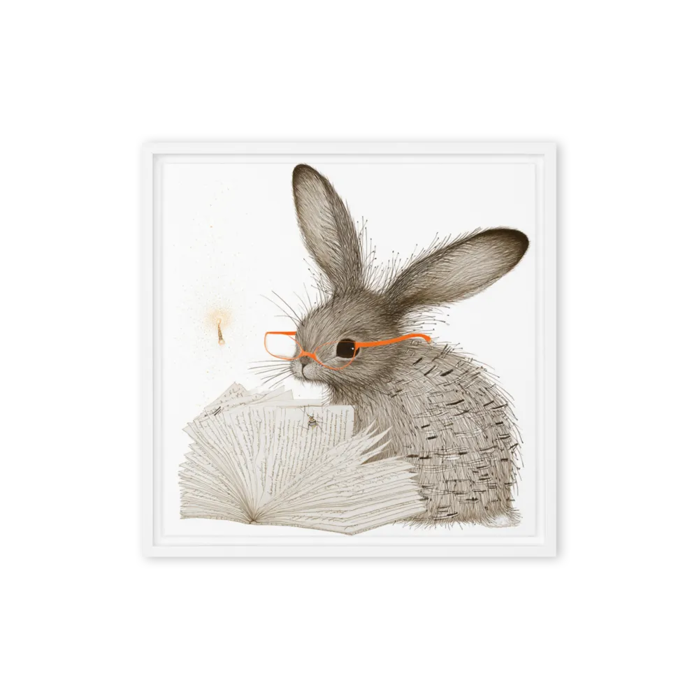 The Literate Rabbit 
 Canvas | 8″x 8″